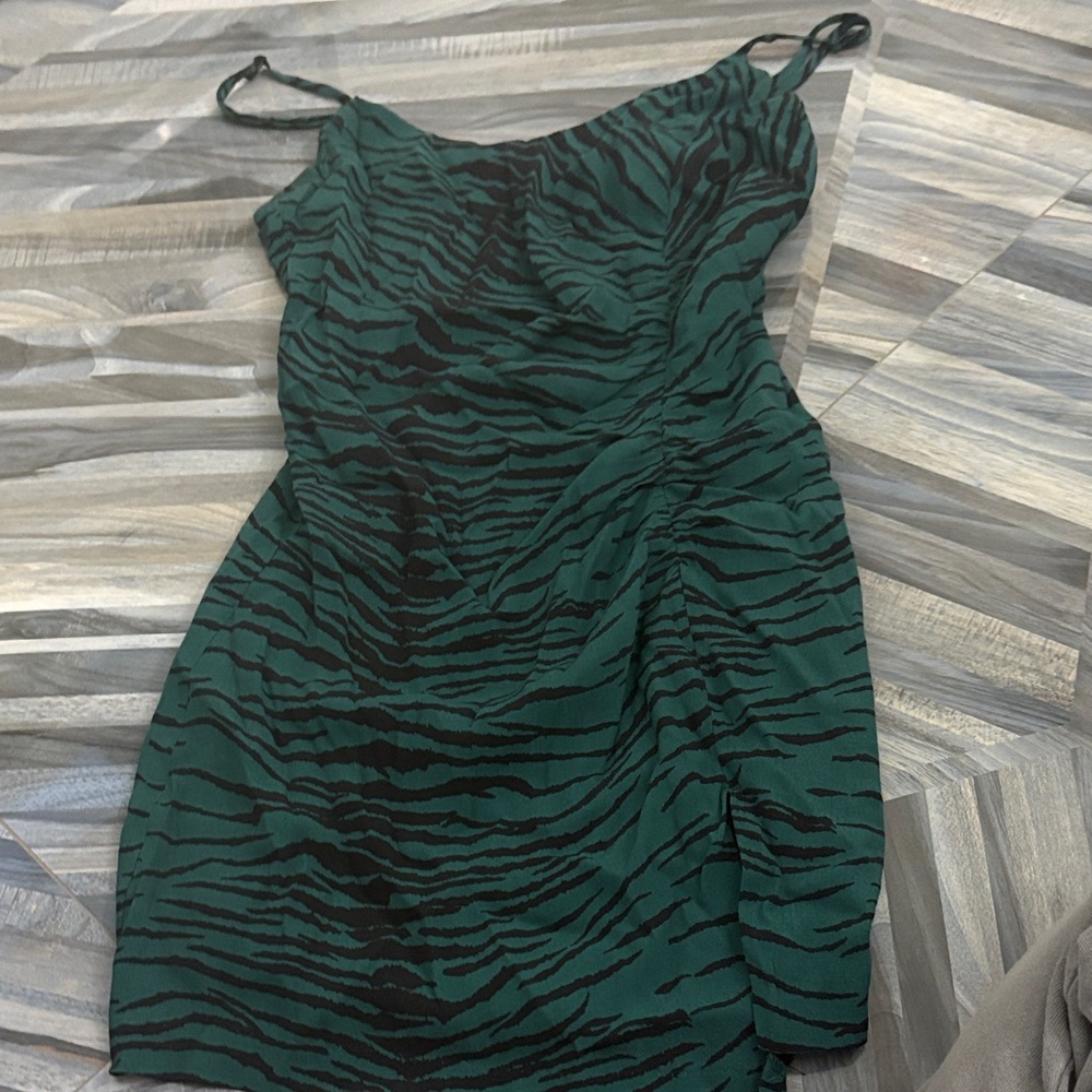 Capulet Emerald and Black Animal Print Mini Dress